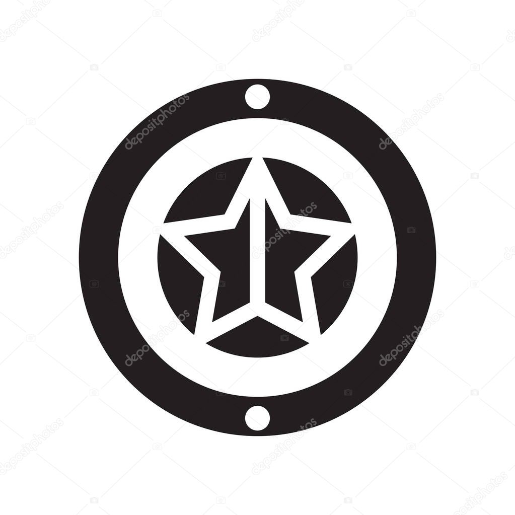 Captain america icon vector isolated on white background for your web and mobile app design, Captain america logo concept