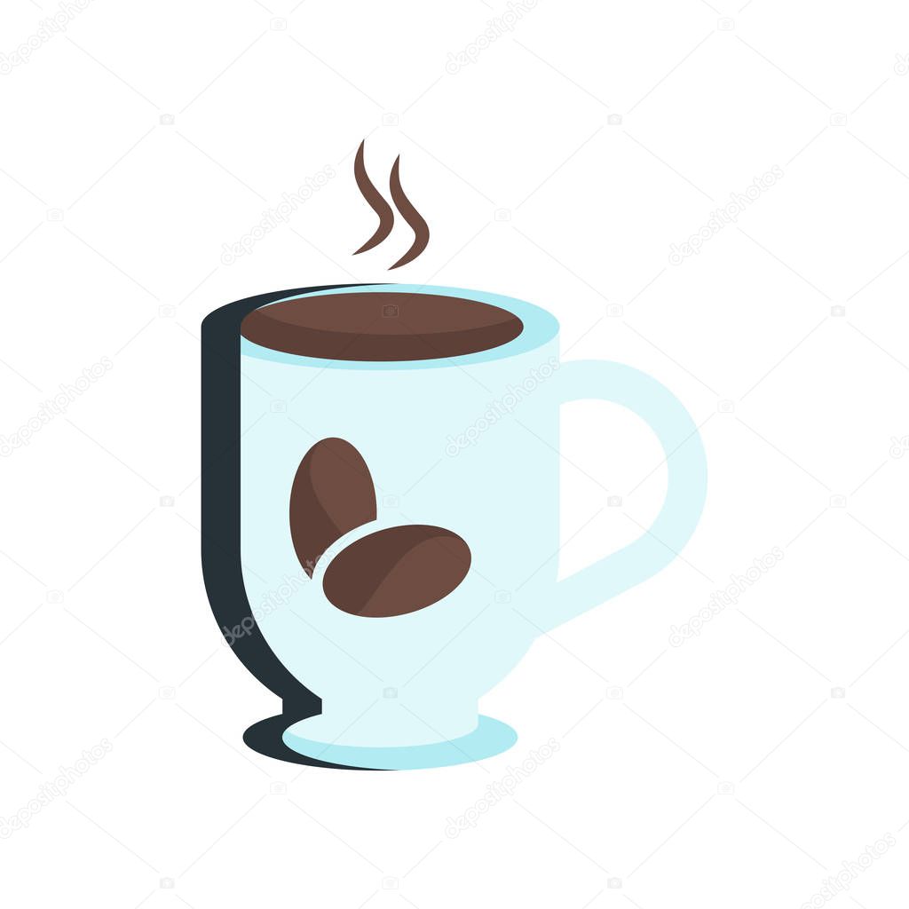 Coffee cup icon vector isolated on white background for your web and mobile app design, Coffee cup logo concept