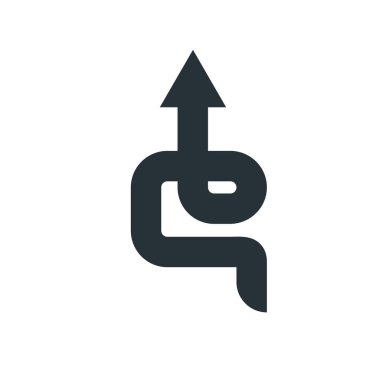 Ok simge vektör işareti ve üzerinde beyaz adam izole sembolü