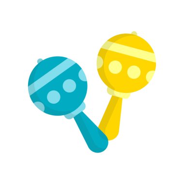 Marakas simge vektör işareti ve beyaz arka plan üzerinde izole sembolü