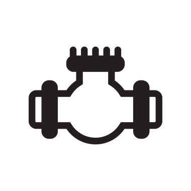 Simge vektör işareti ve beyaz arka plan üzerinde izole sembolü borular, 