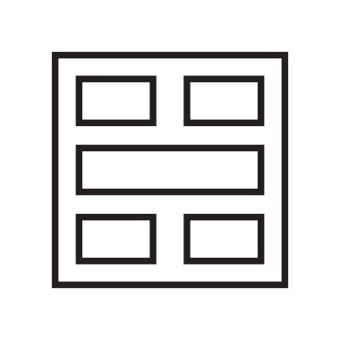 Düzen simge vektör işareti ve beyaz arka plan üzerinde izole sembolü,