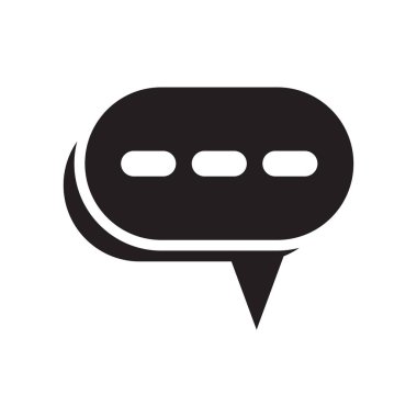 Kabarcık simge vektör işareti ve üzerinde beyaz backg izole sembolü