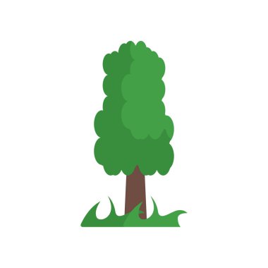 Ağaç simge vektör işareti ve beyaz arka plan üzerinde T izole sembolü