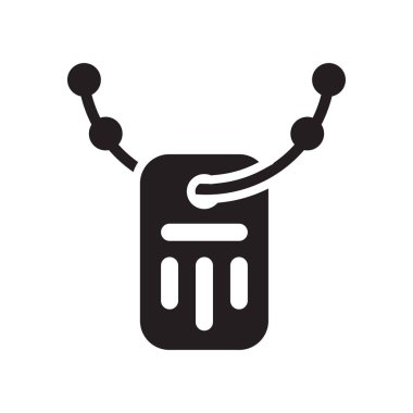 Ordu köpek etiket simge vektör işareti ve üzerinde beyaz backg izole sembolü