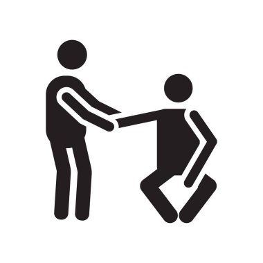 Muayene simge vektör işareti ve üzerinde beyaz backgr izole sembolü