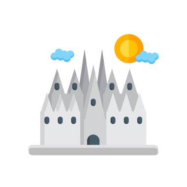 Barcelona simge vektör işareti ve üzerinde beyaz backgrou izole sembolü