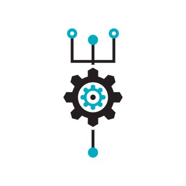 Algoritma simge vektör işareti ve üzerinde beyaz backgrou izole sembolü