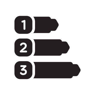 Numaralı Bilgi simge vektör işareti ve WHI üzerinde izole sembolü