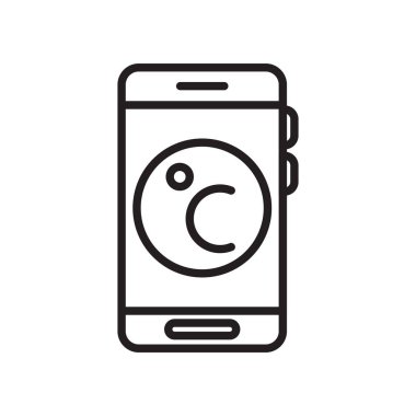 Smartphone simge vektör işareti ve beyaz arka plan üzerinde Smartphone logo kavramı izole sembolü