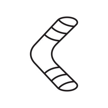 Bumerang simge vektör işareti ve üzerinde beyaz backgrou izole sembolü