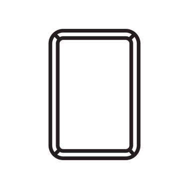 Çerçeve simge vektör işareti ve beyaz arka plan üzerinde izole sembolü, 