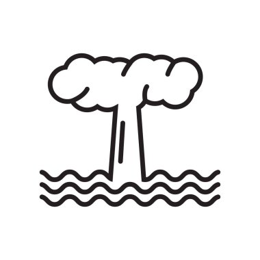 Gayzer simge vektör işareti ve beyaz arka plan üzerinde izole sembolü,