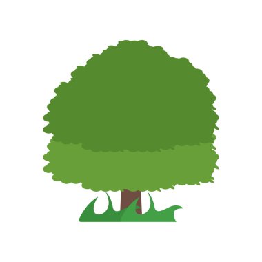 Ağaç simge vektör işareti ve beyaz arka plan üzerinde T izole sembolü