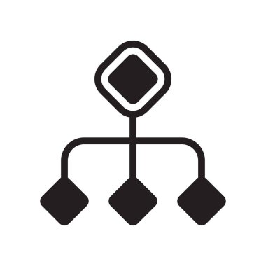 Diyagram simge vektör işareti ve beyaz arka plan üzerinde izole sembolü