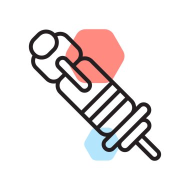 Buji simge vektör işareti ve üzerinde beyaz backgro izole sembolü