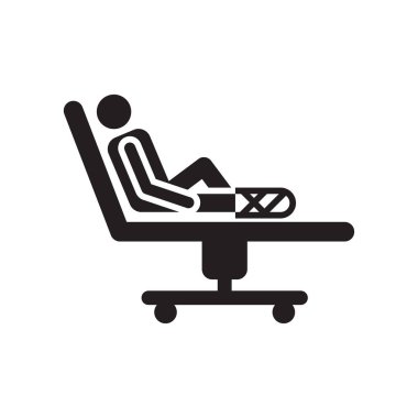 Yaralanma simge vektör işareti ve beyaz arka plan üzerinde izole sembolü,