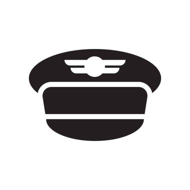 Şapka simge vektör işareti ve beyaz arka plan üzerinde Ha izole sembolü