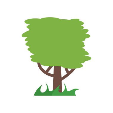 Ağaç simge vektör işareti ve beyaz arka plan üzerinde T izole sembolü