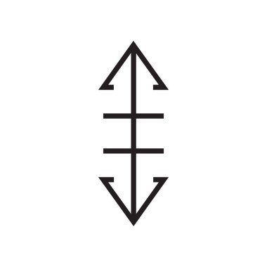 Simge vektör işareti ve beyaz arka plan üzerinde izole sembolü yeniden boyutlandırma,