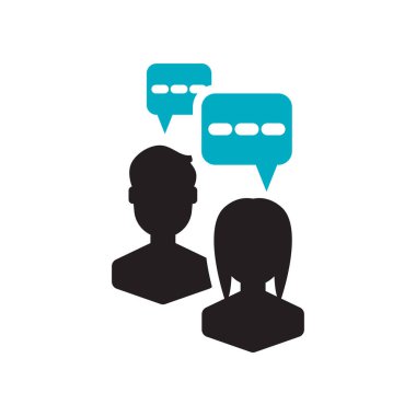 Konuşma simge vektör işareti ve üzerinde beyaz backg izole sembolü