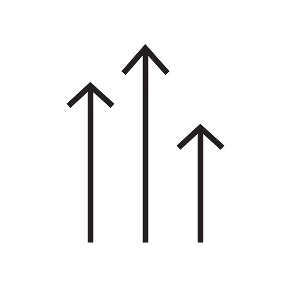 Coraz większa ikona wektor znak i symbol na białym tle na biały backgro — Wektor stockowy
