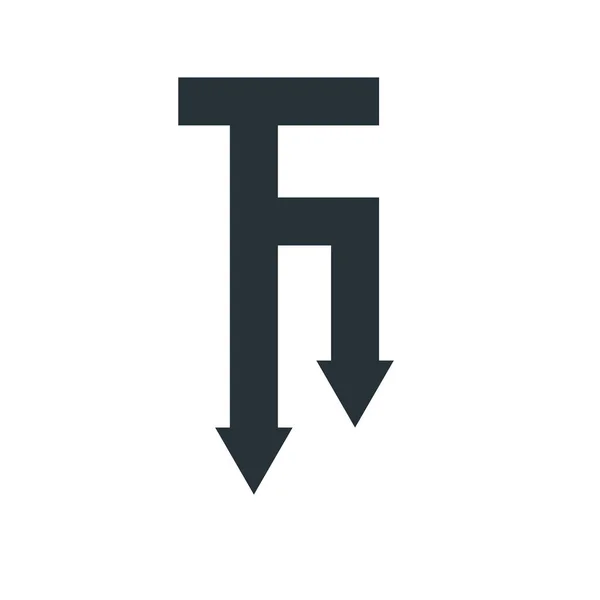 Dolů šipka ikonu vektor znamení a symbol izolovaných na bílém backgro — Stockový vektor
