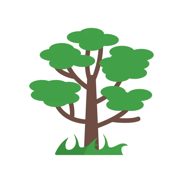 Icône de l'arbre signe vectoriel et symbole isolé sur fond blanc, T — Image vectorielle