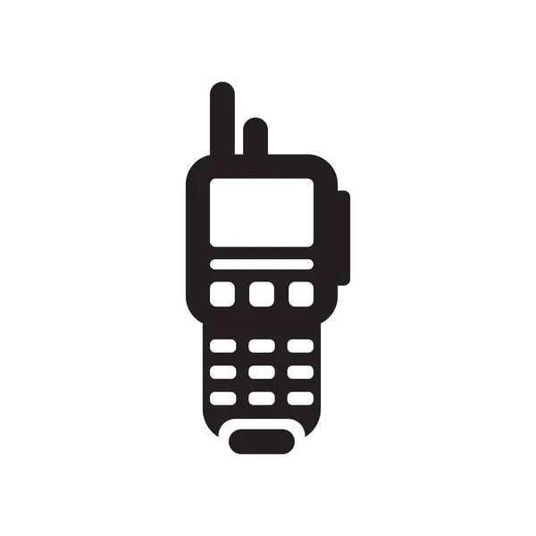 Walkie talkie ikon vektor jel és szimbólum elszigetelt fehér fonákkal — Stock Vector