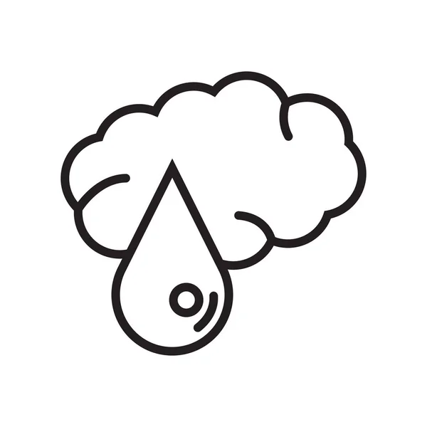 Icône de pluie signe vectoriel et symbole isolé sur fond blanc, concept de logo de pluie — Image vectorielle