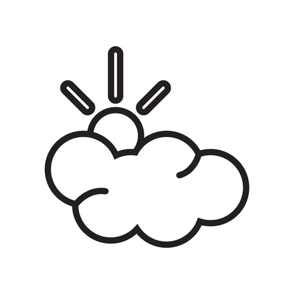 Icône nuageuse signe vectoriel et symbole isolé sur fond blanc, concept de logo nuageux — Image vectorielle
