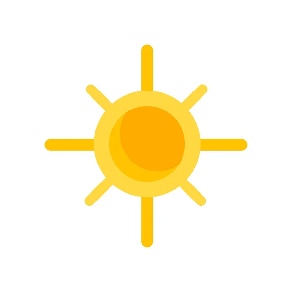 Sun icon vector tecken och symbol isolerad på vit bakgrund, Sun-logotypen koncept — Stock vektor