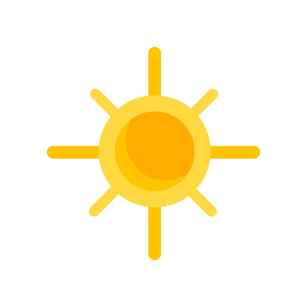 Icône solaire signe vectoriel et symbole isolé sur fond blanc, concept de logo Sun — Image vectorielle