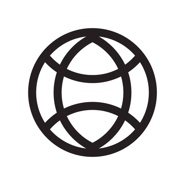 Icono del mundo signo vectorial y símbolo aislado sobre fondo blanco , — Vector de stock