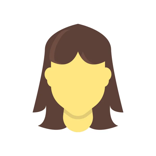 Femme icône de cheveux signe vectoriel et symbole isolé sur fond blanc — Image vectorielle