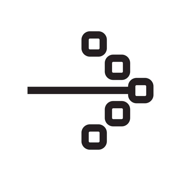 Icône flèche droite signe vectoriel et symbole isolé sur backgr blanc — Image vectorielle