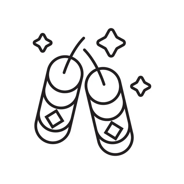 Icône de feux d'artifice signe vectoriel et symbole isolé sur backgrou blanc — Image vectorielle