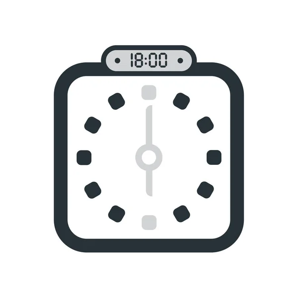 El 18: 00, 18: 00 icono aislado sobre fondo blanco, reloj y watc — Archivo Imágenes Vectoriales