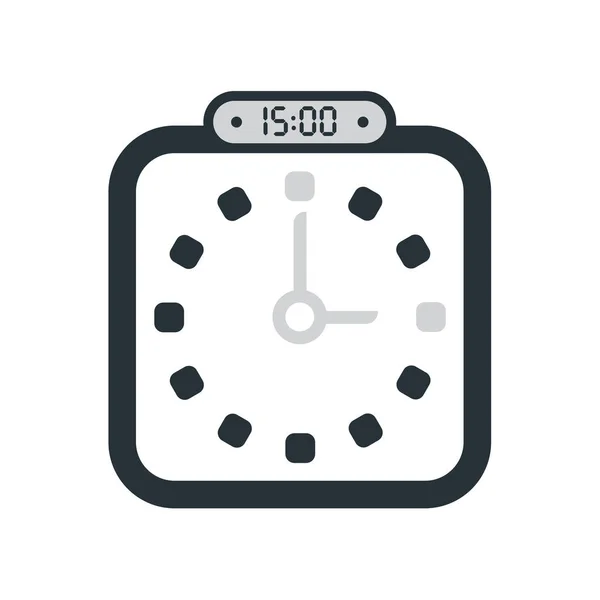 15:00, 15: 00 ikon elszigetelt fehér háttér előtt, az óra és a wat — Stock Vector