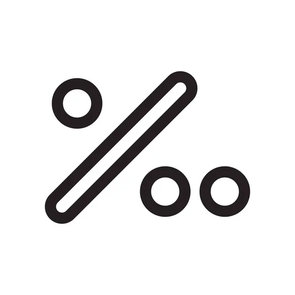 Százalék a száz szimbólum ikon vektor jel és szimbólum elszigetelt fehér background, száz szimbólum embléma koncepció százalék — Stock Vector