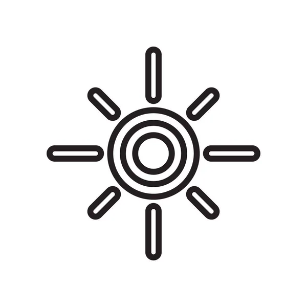 Icône de luminosité signe vectoriel et symbole isolé sur fond blanc — Image vectorielle