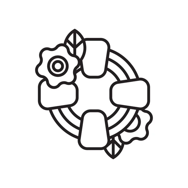 Signo de vector de icono de salvavidas y símbolo aislado en backgrou blanco — Vector de stock