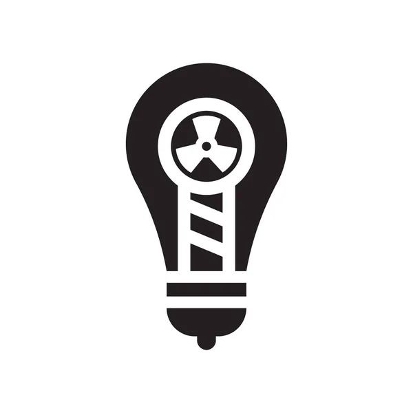 Glühbirne Symbol Vektorzeichen und Symbol isoliert auf weißem Backgro — Stockvektor