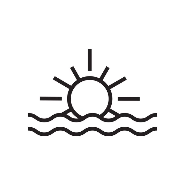 Icône Sunrise signe vectoriel et symbole isolé sur fond blanc, concept de logo Sunrise — Image vectorielle