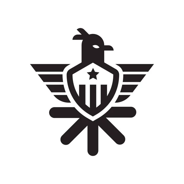 Icône aigle signe vectoriel et symbole isolé sur fond blanc , — Image vectorielle