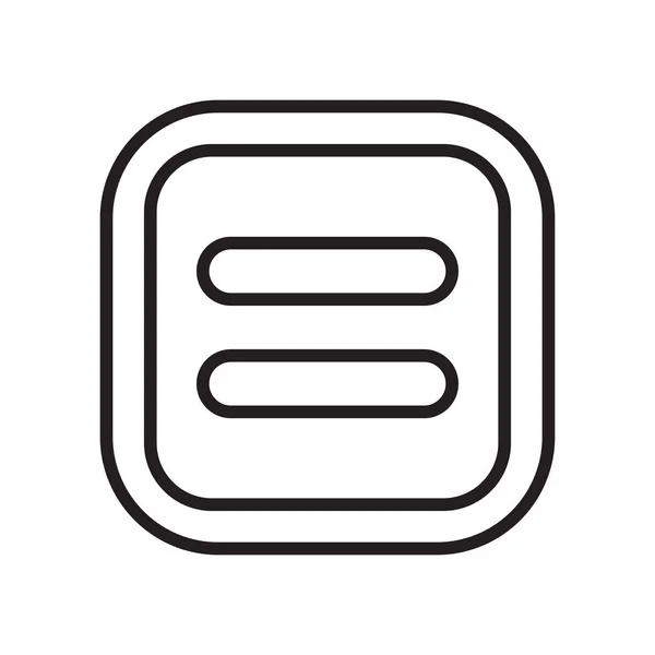 Egyenlő ikon-vektoros jel és szimbólum elszigetelt fehér background, — Stock Vector
