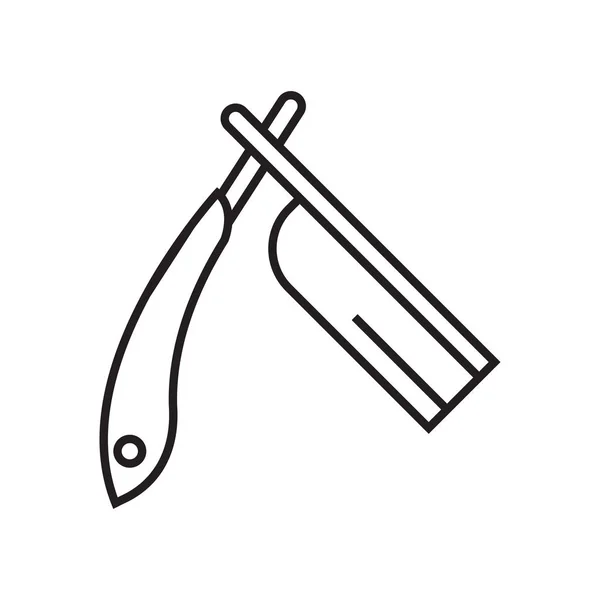 Razor icono signo vectorial y símbolo aislado sobre fondo blanco , — Vector de stock