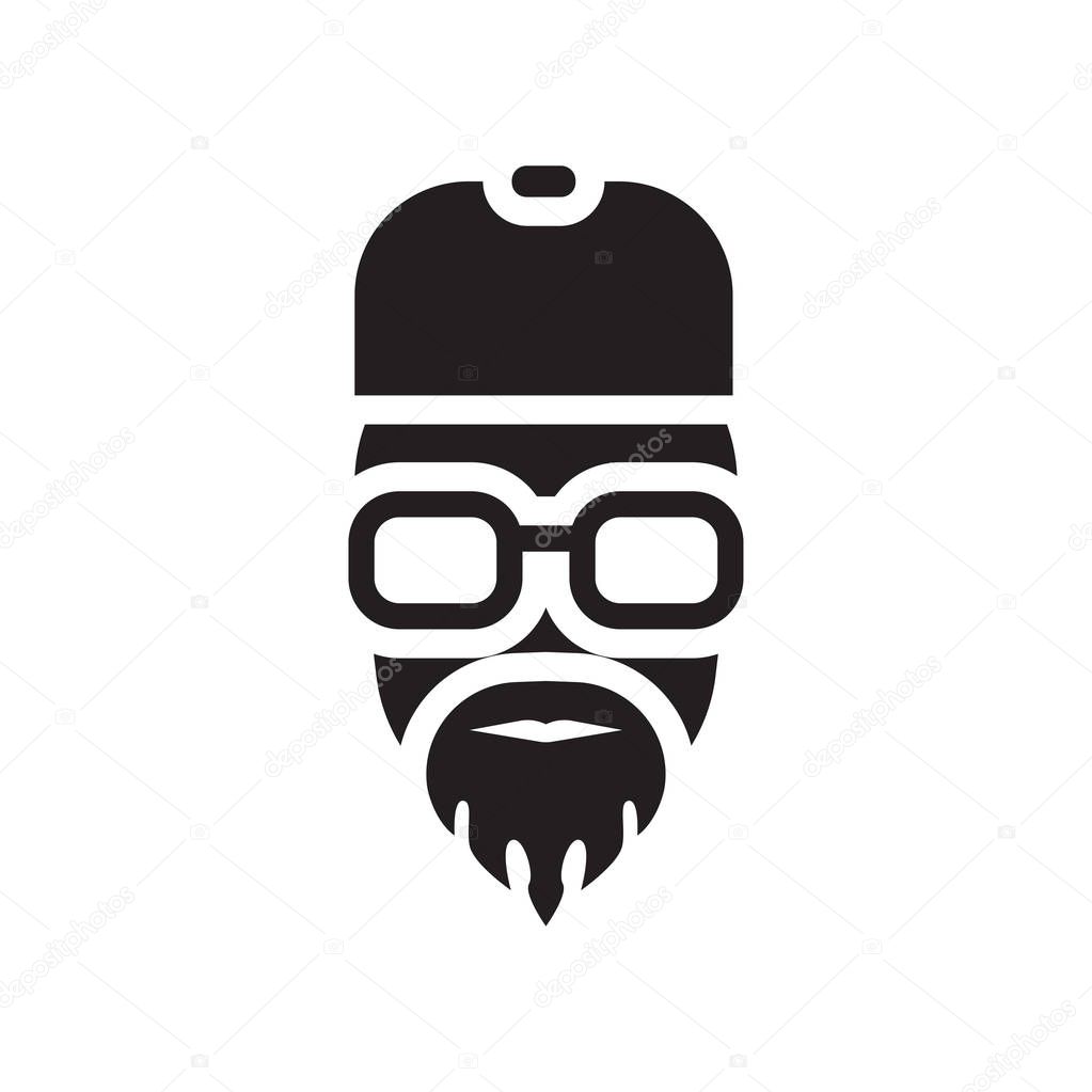 Rapper icon vector isolated on white background for your web and mobile app design, Rapper logo concept