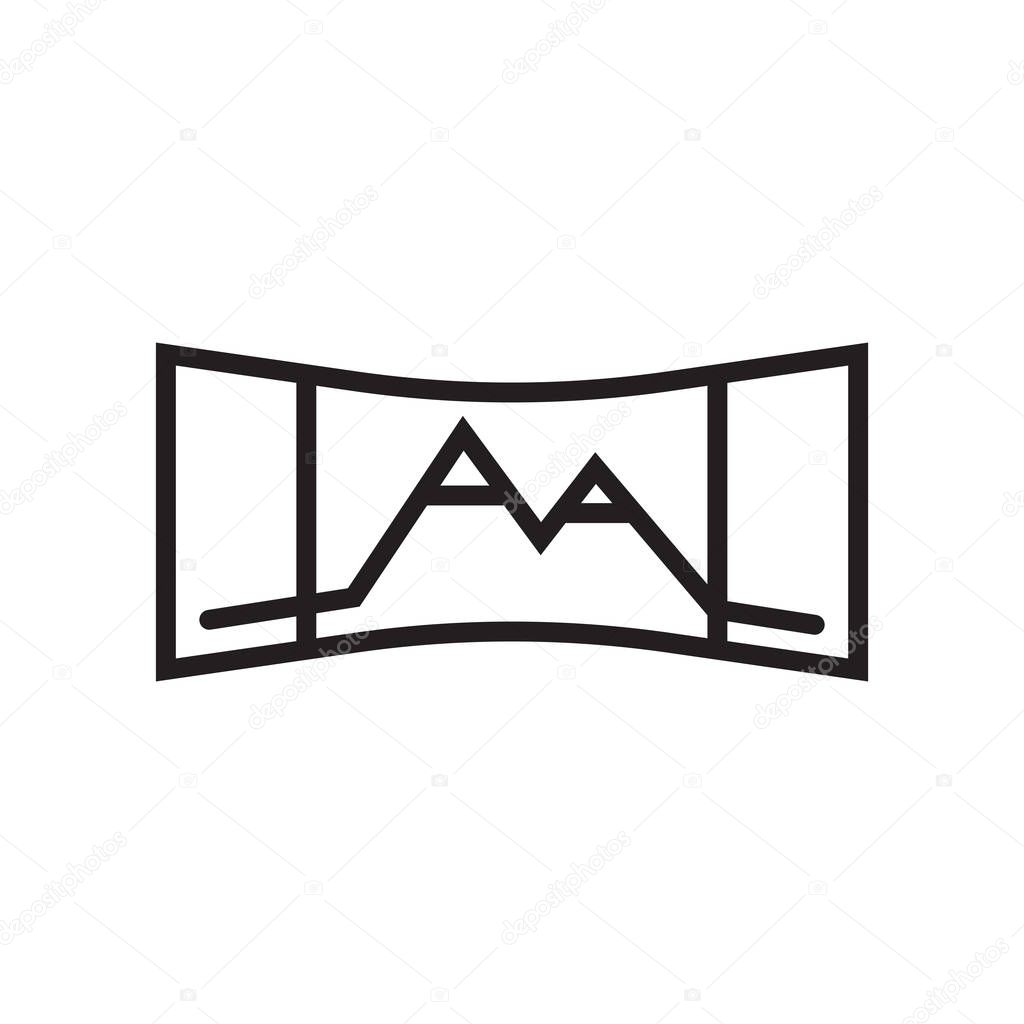 Panorama icon vector isolated on white background for your web and mobile app design, Panorama logo concept