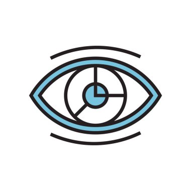 Görselleştirme simge vektör işareti ve beyaz arka plan üzerinde görselleştirme logo kavramı izole sembolü